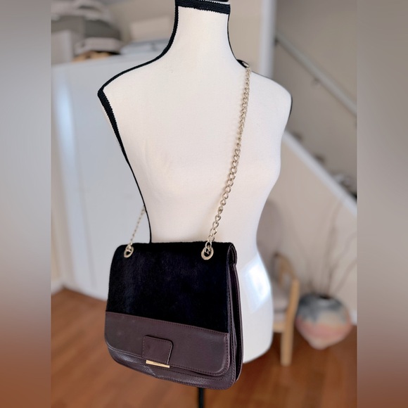 Max &Co. Leather and Cattle Hair Bag - Picture 1 of 7